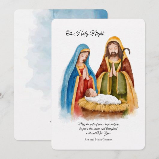 Oh Heilige Kerstkaart (Voorkant / Achterkant)