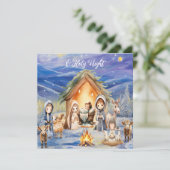 Oh Heilige Kerstkaart Aankondiging (Staand voorkant)