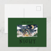 Oh Heilige Nacht Afro-Amerikaanse Geboorte Kerstmi Feestdagenkaart (Voorkant / Achterkant)