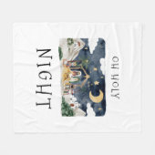Oh Heilige Nacht Afro-Amerikaanse Geboorte Kerstmi Fleece Deken (Voorkant (Horizontaal))