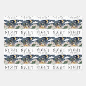 Oh Heilige Nacht Afro-Amerikaanse Geboorte Kerstmi Inpakpapier Vel (Voorkant)