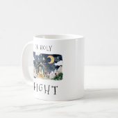 Oh Heilige Nacht Afro-Amerikaanse Geboorte Kerstmi Koffiemok (Voorkant links)