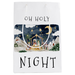 Oh Heilige Nacht Afro-Amerikaanse Geboorte Kerstmi Medium Cadeauzakje