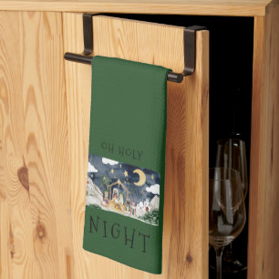 Oh Heilige Nacht Afro-Amerikaanse Geboorte Kerstmi Theedoek