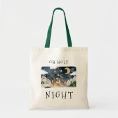 Oh Heilige Nacht Afro-Amerikaanse Geboorte Kerstmi Tote Bag (Voorkant)
