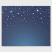 Oh Heilige Nacht Brightly Shining Stars Cadeaupapier (Vlak)