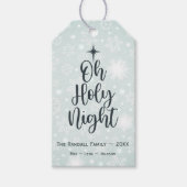 Oh Heilige Nacht Custom Religieuze Kerstmis Cadeaulabel (Voorkant)