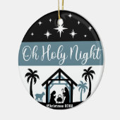 Oh Heilige Nacht Keramisch Ornament (Links)