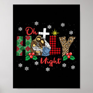 Oh Heilige Nacht Kerstmis Pyjama X-mas Plaid Chris Poster