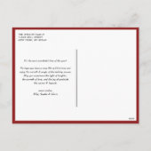 Oh Heilige Nacht Manuscript Rood Eerste Kerstfoto Feestdagenkaart (Achterkant)