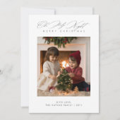 Oh Heilige Nacht Minimalistische Religieuze Kerstf Feestdagenkaart (Voorkant)