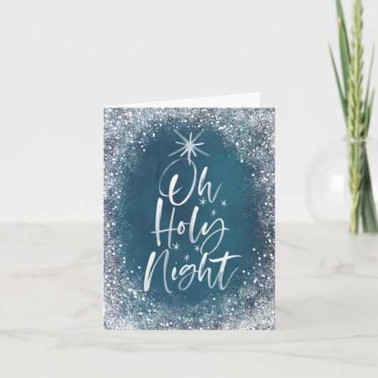 Oh Heilige Nacht | Vouw Kerstkaart Feestdagen Kaart (Voorkant)