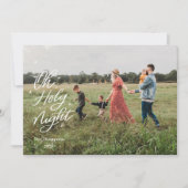 Oh Heilige Nachtelijke Religieuze Kerstmis Kaart (Voorkant)