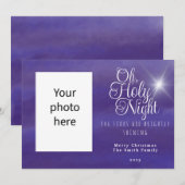 Oh Heilige Nachtfoto kerstfeestdag Feestdagenkaart (Voorkant / Achterkant)