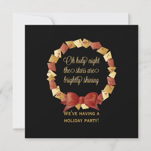 Oh Heilige Nachttekst Ontwerp Kaart (Voorkant)