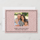 Oh Heilige Nativiteit Angel Glitter Flat Kaart (Achterkant)