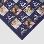 Oh Heilige Nativiteit Navy Blue Family Foto Tissuepapier (Detail)