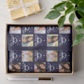 Oh Heilige Nativiteit Navy Blue Family Foto Tissuepapier (Geschenk)