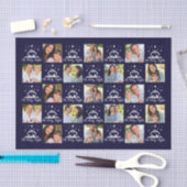 Oh Heilige Nativiteit Navy Blue Family Foto Tissuepapier (Craft)