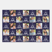 Oh Heilige Nativiteitsmarine Gold Star Inpakpapier Vel (Voorkant)