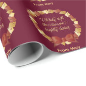 Oh Heilige Night Lyrics Design Cadeaupapier (Rol Hoek)