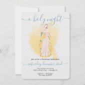 Oh Heilige Night Madonna en Baby Jezus Kerstmis Kaart (Voorkant)