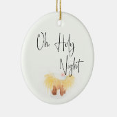 Oh Heilige Night Manger Scene kerstversiering Keramisch Ornament (Rechts)