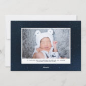 Oh Heilige Night Script Sterrennacht kerstfoto Feestdagenkaart (Achterkant)