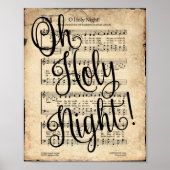 Oh Heilige Night Scripted  Hymn Poster (Voorkant)