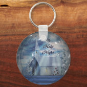 Oh Heilige Night Snow Wereldbol Sleutelhanger (Voorkant)