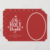 Oh Heilige Rode Foto Feestdagenkaart (Voorkant / Achterkant)
