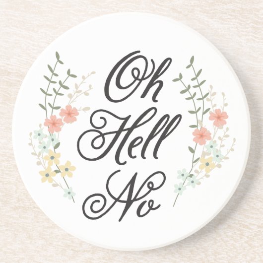 Oh hel No Sandstone Onderzetter (Voorkant)