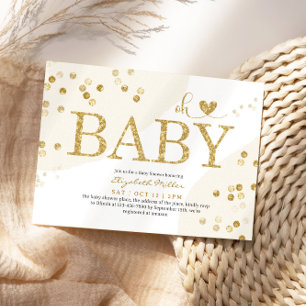 Oh heldere Glitter Chic Baby Girl Shower Kaart