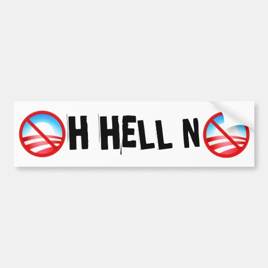 OH HELL NO BUMPERSTICKER (Voorkant)