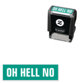 OH HELL NO Grappig Nee Meme Sarcasme Humor Grapjas Zelfinktende Stempel (In situ)