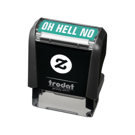 OH HELL NO Grappig Nee Meme Sarcasme Humor Grapjas Zelfinktende Stempel (Product)
