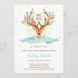 Oh herder baby shower nodigt Woodland Antler Boy Kaart