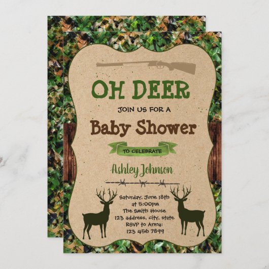 Oh herder baby shower uitnodiging (Voorkant / Achterkant)