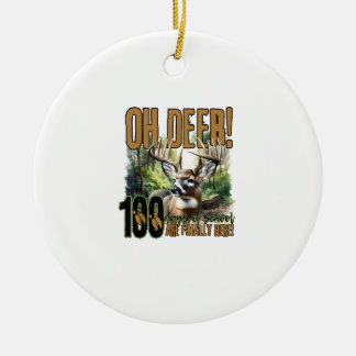 Oh Hert 100 Dagen Van School Hert Jagen Feest Keramisch Ornament