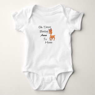 Oh hert, baby is hier baby kleren, gepersonaliseer romper