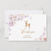 Oh hert baby shower bedankt kaart (Voorkant)
