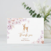 Oh hert baby shower bedankt kaart (Staand voorkant)