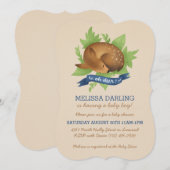 "Oh hert!" Baby shower Cute Woodland ThMED Boy Kaart (Voorkant / Achterkant)