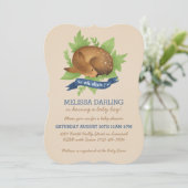 "Oh hert!" Baby shower Cute Woodland ThMED Boy Kaart (Staand voorkant)