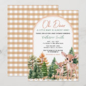 Oh hert baby shower uitnodiging (Voorkant / Achterkant)