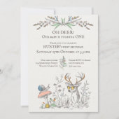 Oh hert! Baby verandert één rustiek bos Kaart (Voorkant)