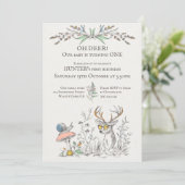 Oh hert! Baby verandert één rustiek bos Kaart (Staand voorkant)