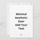 Oh hert eenvoudig esthetisch vlak kerstkaart (Achterkant)