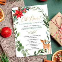 Oh hert genderneutraal kerstbaby shower