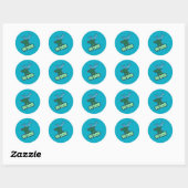 OH HERT Grappige Kerstrendieren Ronde Sticker (Vel)